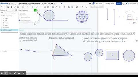 Constraint Practice Walk Through in OnShape