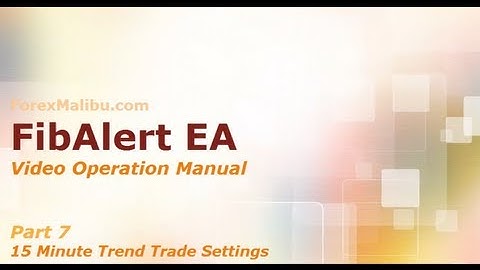 FibAlert Video Training Manual part 7 - 5m Trend Trade Settings
