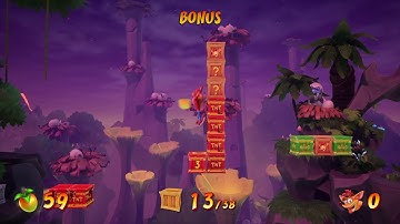 Crash Bandicoot 4: Eggipus Dimension - Dino Dash - Bonus Level, All Boxes