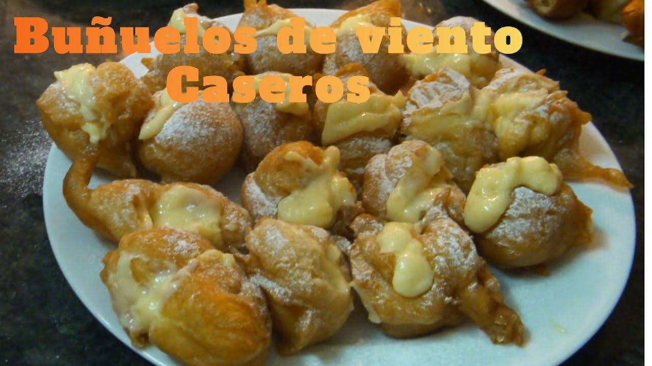 Buñuelos de viento (de nata y de crema)