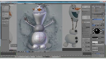 Modeling and Animation olaf frozen timelapse
