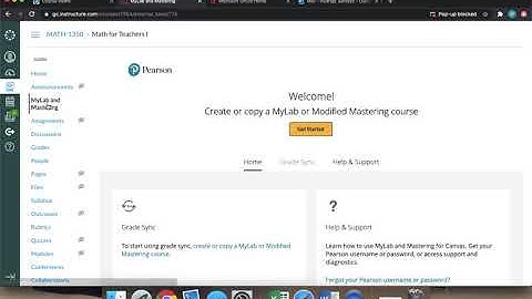Canvas MyMath Lab Link