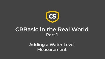 CRBasic in the Real World Part 1: Adding a Water Level Measurement