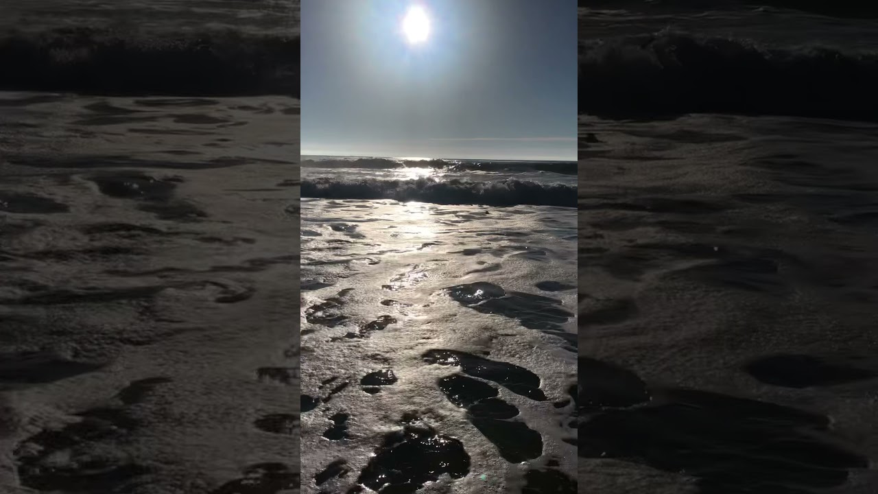 Sunset over the Atlantic Ocean. 