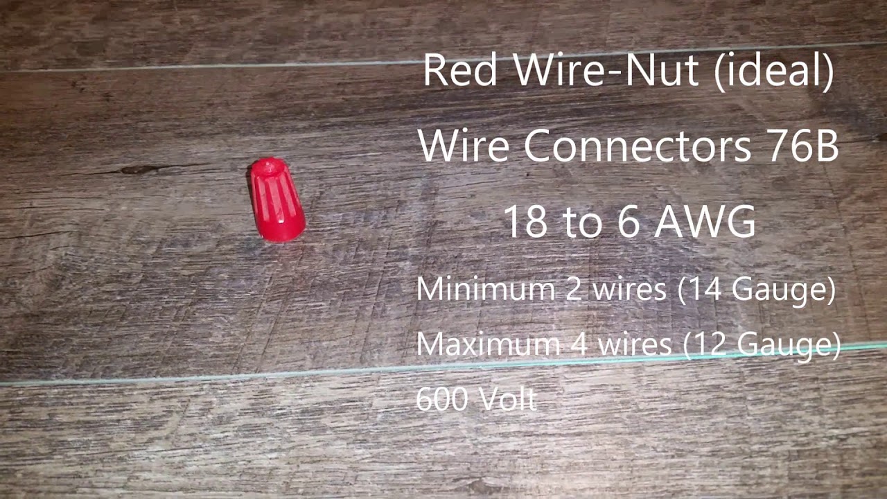 Wire Nut Size Chart