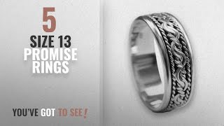 10 Best Size 13 Promise Rings: Unisex Rope knot sterling silver wedding band or promise ring~spins~