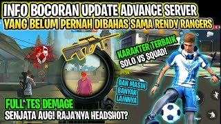 FREE FIRE || UPDATE ADVANCE SERVER RENDY RANGERS! SENJATA BARU AUG AUTO HEADSHOT & INFO UPDATE LAIN