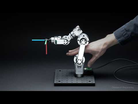 Singularity crossing with the world's smallest industrial robot arm