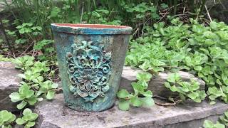 Vintage Patina Planter Featuring Redesign With Prima Moulds