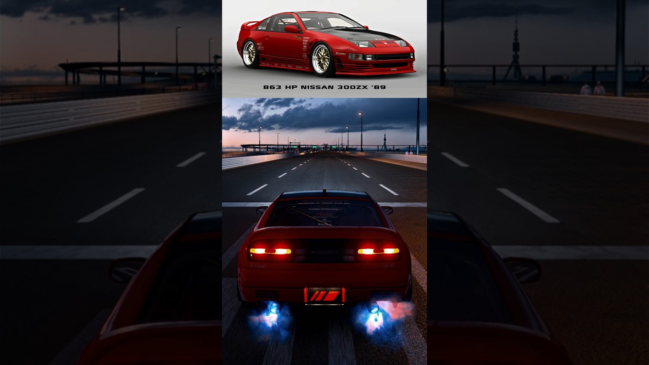 863 HP Nissan 300ZX '89 – Exhaust Flames Chase Cam - YouTube