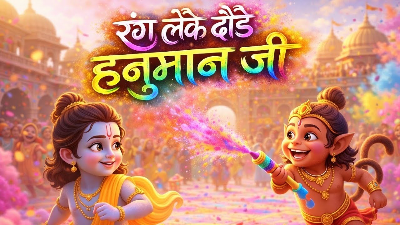 हनुमान जी होली भजन ~ Rang Leke Daude Hanuman Ji ~ Hanuman Ji Holi Special Bhajan | Holi Viral Bhajan
