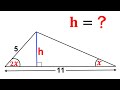 Think outside the Box | Find the height h in a triangle | Important Geometry skills are explained