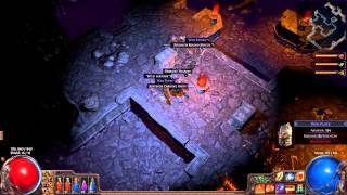 Path Of Exile Gameplay - The Caverns Level 2 & The Ancient Pyramid Entrance