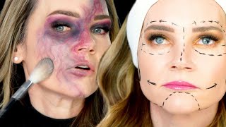 Easy Halloween makeup ideas for beginners Plastic Surgery Costume screenshot 1