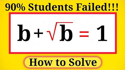 Solving a "Harvard" University Admission interview Question | How to Solve for b 