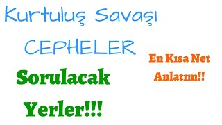 Kurtuluş Savaşı Cepheler (TYT AYT KPSS LGS )-Anahtar Akademi