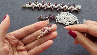 DIY珍珠水晶手链 How to make pearl and crystal beads bracelet DIY
