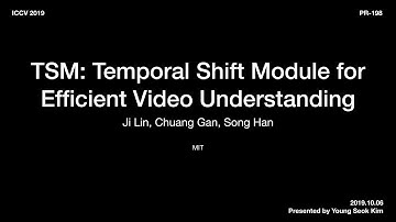 PR-198: TSM: Temporal Shift Module for Efficient Video Understanding