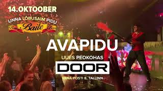 14.oktoober - BAILE-bon AVAPIDU uues peokohas DOOR - reklaam