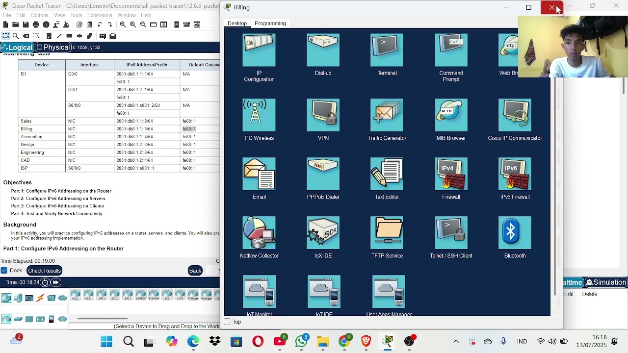 12.6.6 Packet Tracer - Configure IPv6 Addressing
