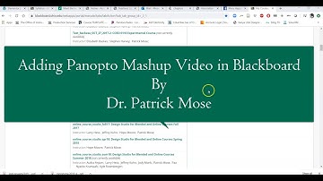 Adding Mashup Video in Blackboard
