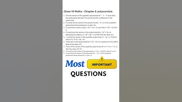 polynomials class 10 most important questions #pyq #class10 #maths #polynomials