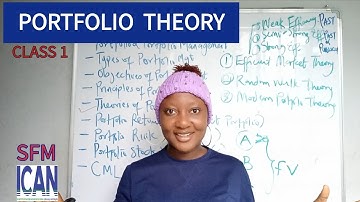PORTFOLIO THEORY: Introduction to Portfolio Management + Risk & Return on Portfolio (ICAN SFM)