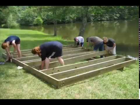 Build a floating boat dock on the lake in 60 seconds - YouTube