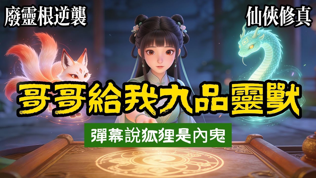 【全程甜寵 + 爽文模式】我是千年難得一見的廢靈根，我哥花⾼價從外頭尋回來兩隻靈獸來讓我契約，九尾靈狐嘴甜貌美，⽟⻆靈蛇冷漠孤傲，契約臺上，我剛把手伸向九尾靈狐，眼前忽然飄過⼀片彈幕