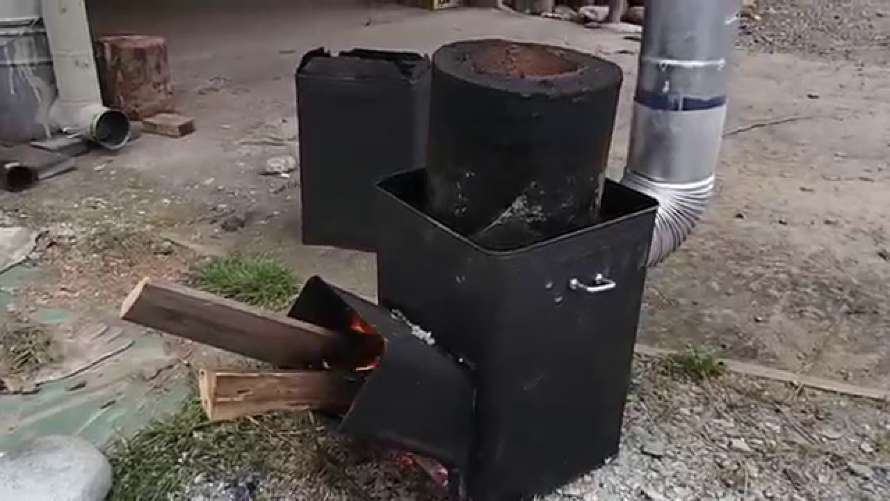 一斗缶ロケットストーブ Youtube