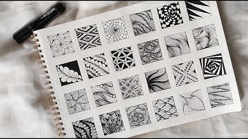 24 zentangle patterns || 24 Doodle Patterns || Zentangle Patterns || Mandala Patterns || Doodle art