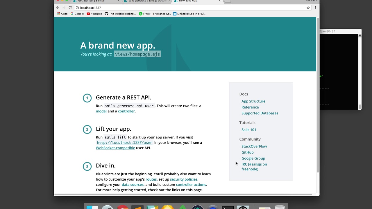 MVC Node App Development With Sails JS Tutorial PART 2