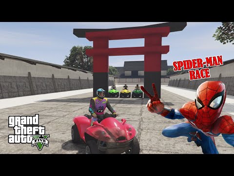 BOVEN OP SPIDER-MAN RENNEN! - RACES MET DE CREW #6 (Grand Theft Auto V)