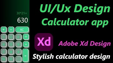 Calculator app design | UI/UX designing | Calculator Designing in Adobe Xd |