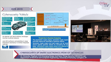 Dr. Himanshu Thapliyal. Cybersecurity of Smart Electronics from IoT to Vehicles