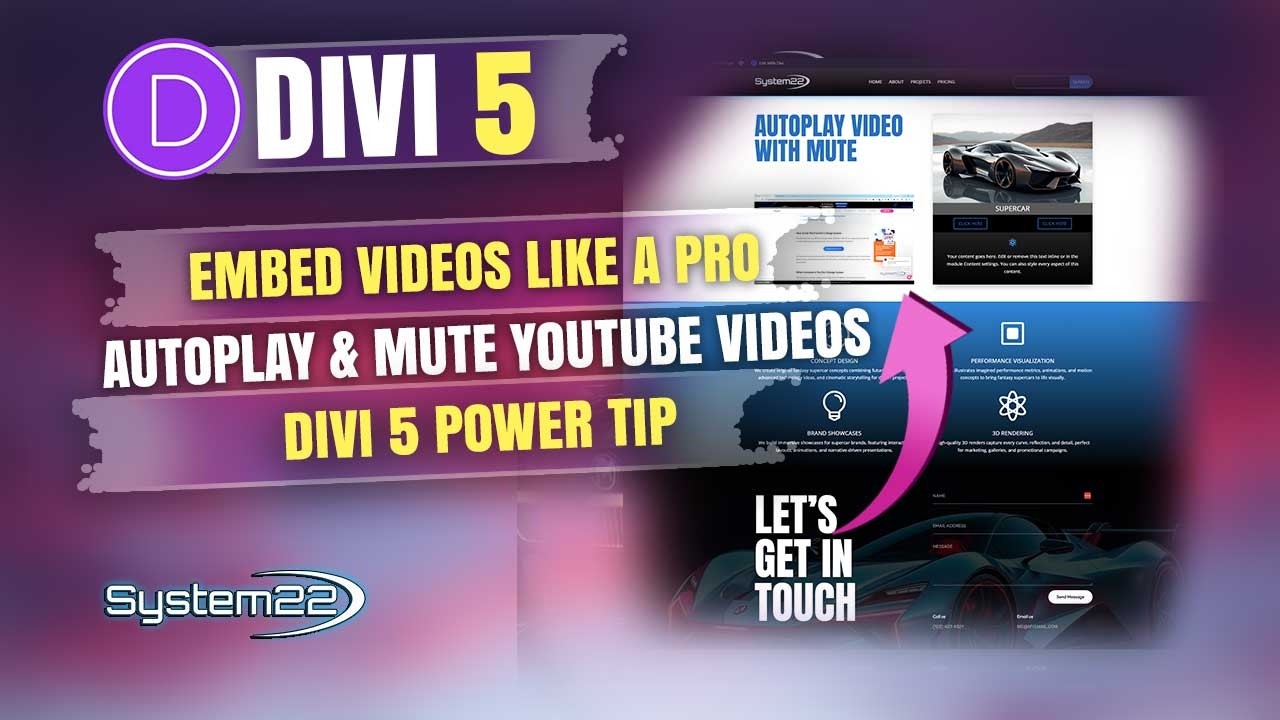 Divi 5 Tutorial: How to Embed a YouTube Video with Autoplay and Mute ...