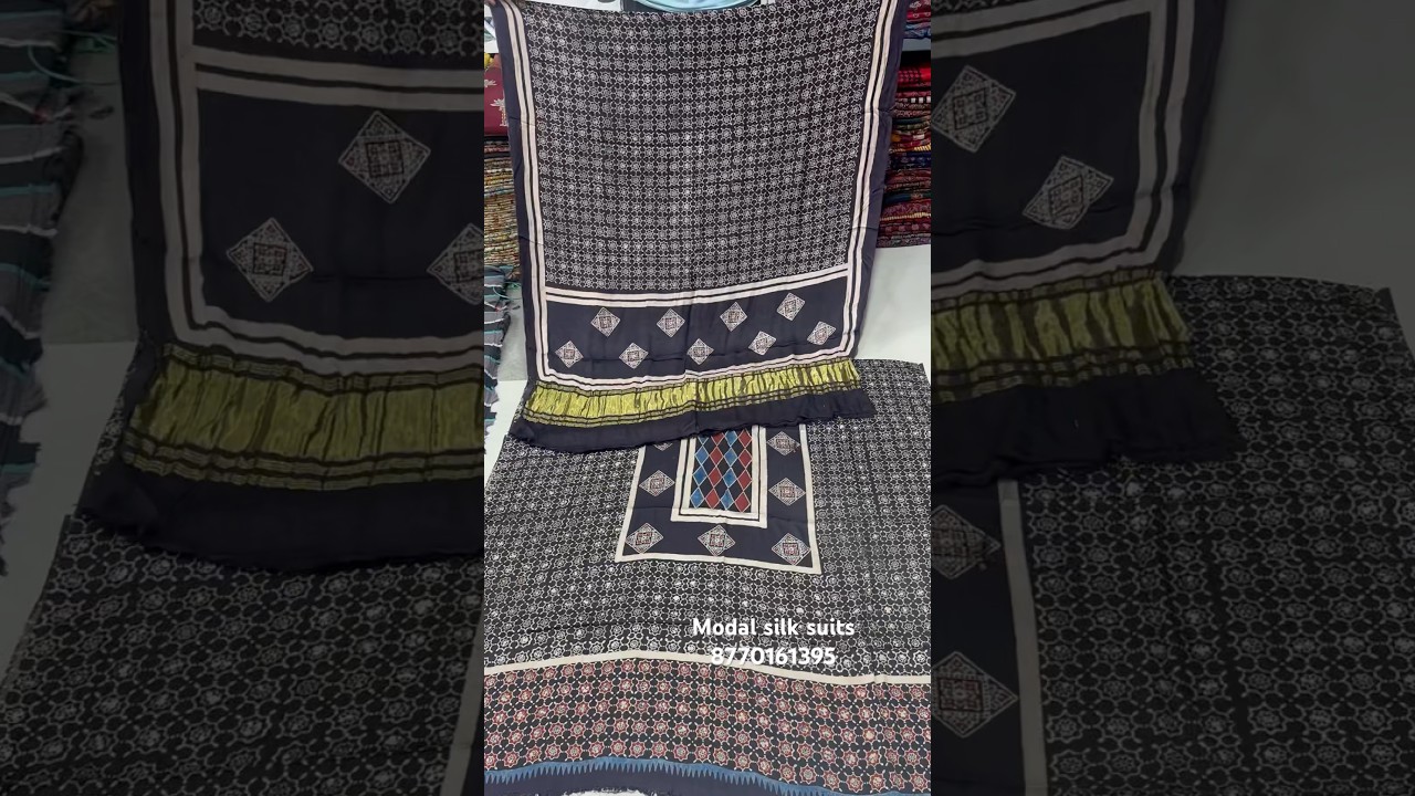 Modal suits | modal silk suits | Ajrakh suits