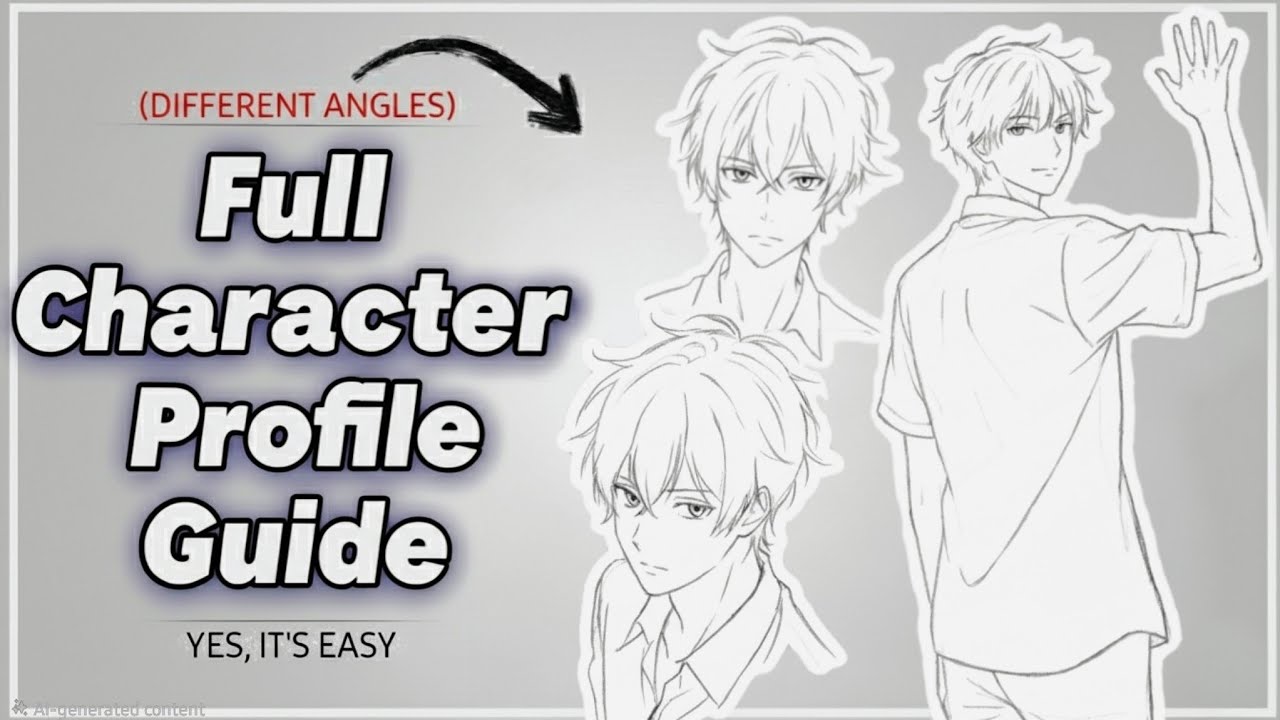 How To Draw Male Character Profile In Different Angle | IT'S REALLY ...