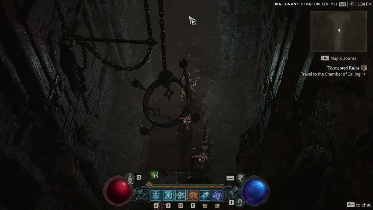 Diablo 4 Chain lightning Sorc VS lvl 25 dungeon boss YouTube