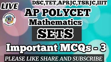 AP POLYCET - 2021 maths | MCQ test - 3 SETS