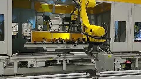 Handling Steel Parts with Magnetic Gripper for Industrial Robot in Welding Line - HVR MAG