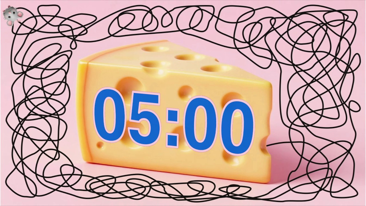 5 Minute Timer for Classroom 🧀 Cute Mouse & Cheese Maze Countdown - YouTube