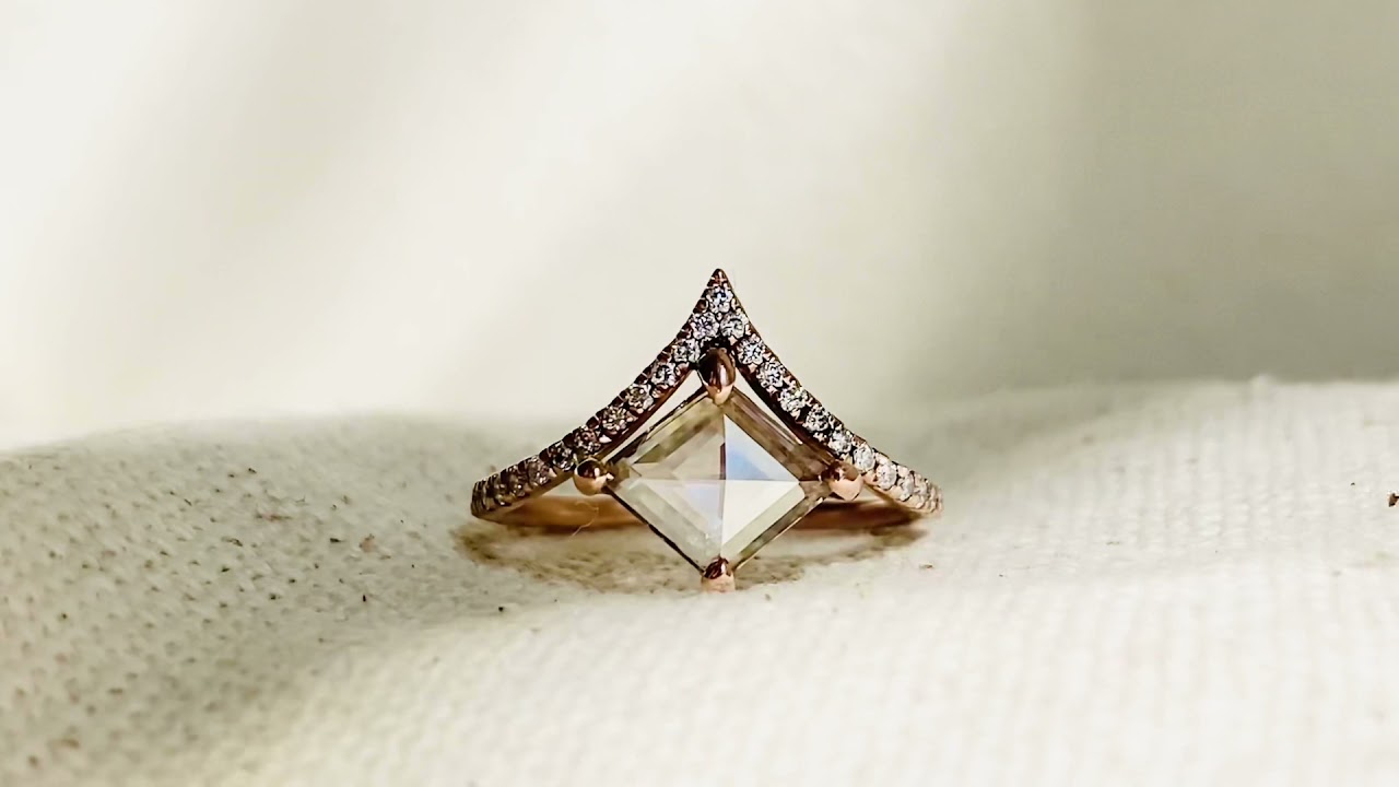 Geometric Diamond Engagement Ring