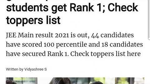 JEE Mains 4th Attempt Result 2021🔥 | JEE Mains Result 2021 | JEE Mains August Session Result 2021