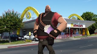 TF2 Heavy Tries the Grimace Shake