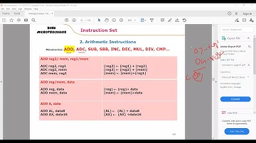 instruction set of 8086 || arithmetic instructions