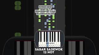 Telolet Basuri Nada SABAR SADEWOK 12 NOT versi pianika #Shorts #Basuri #Telolet