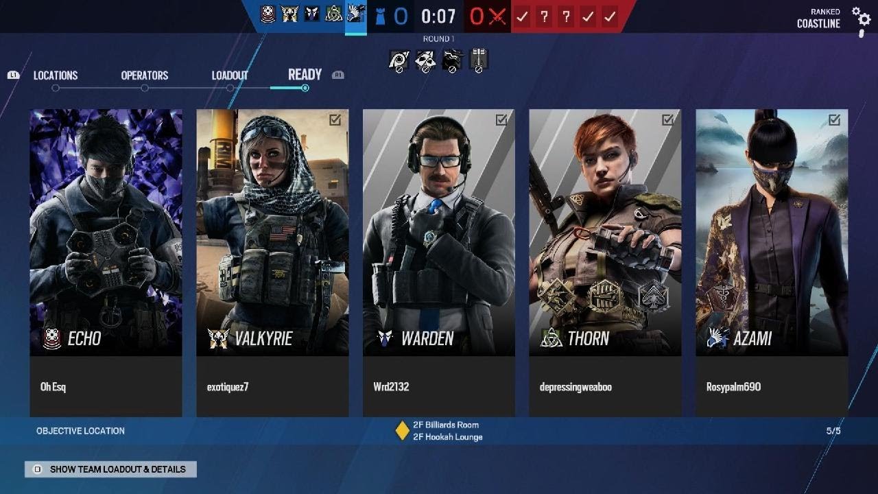 Tom Clancy's Rainbow Six Siege ranked win even aced 1 rounds - YouTube