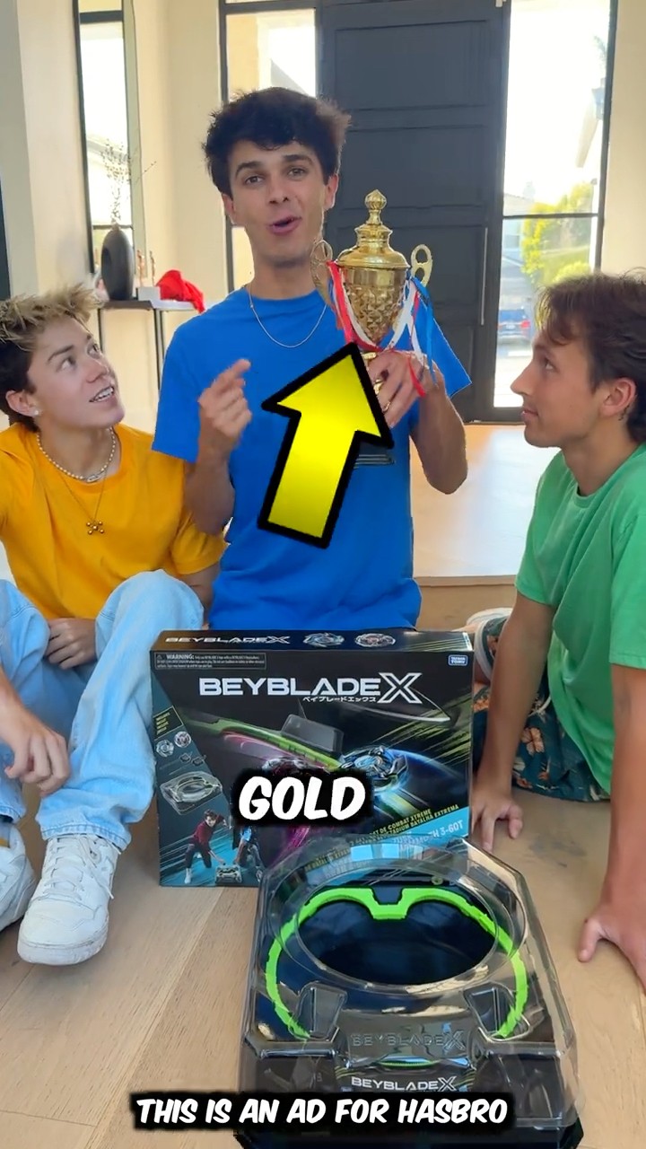 Beat Me at this Beyblade Match, and Win This Gold Trophy