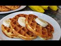 Waffle recipe  banana waffles recipe  easy homemade waffles